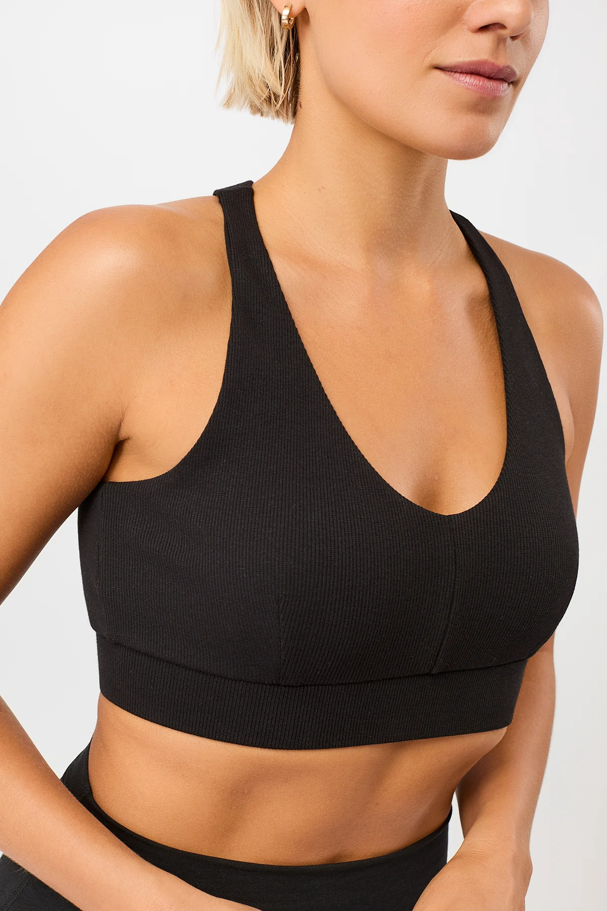 Rib Bra 2.0 - Black, GOTS - Image 3