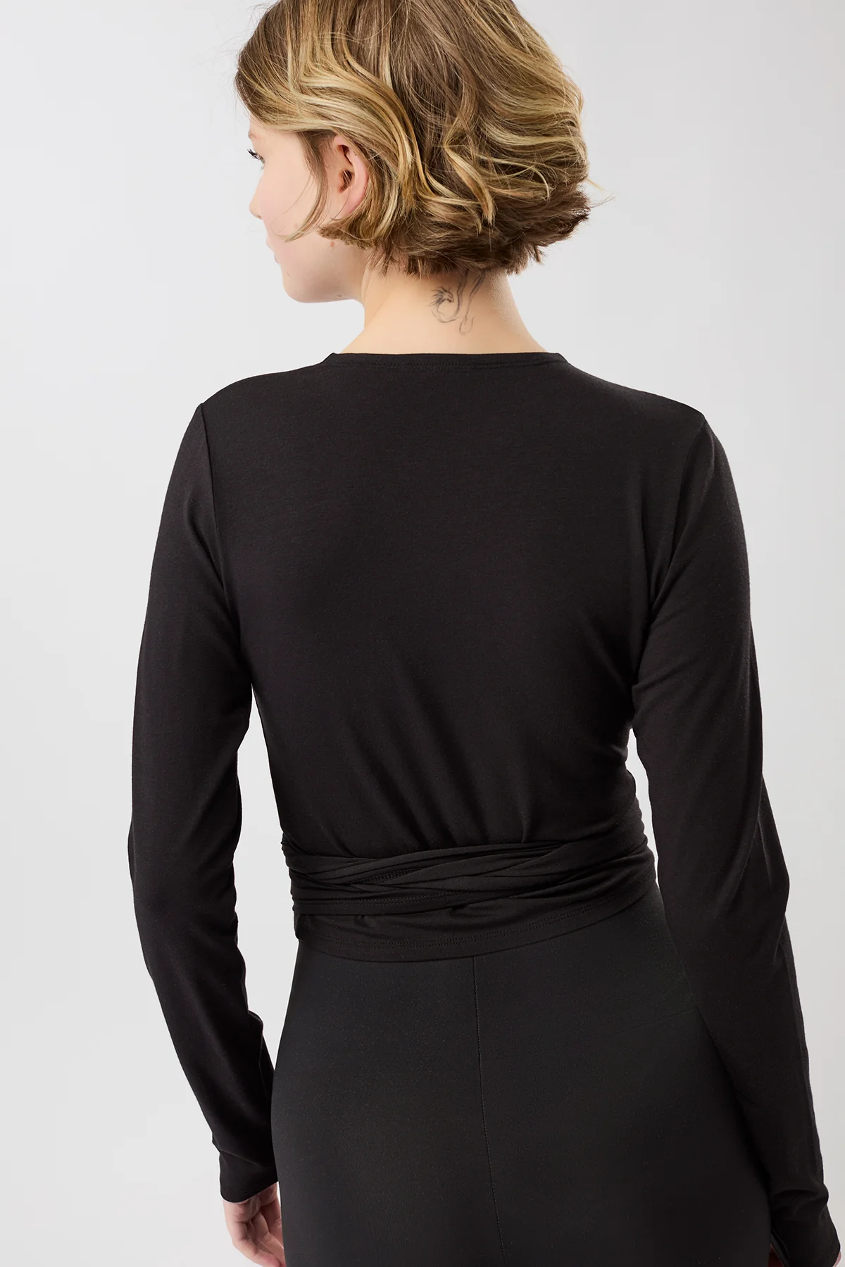 Wrap Jacket - Black - Image 3