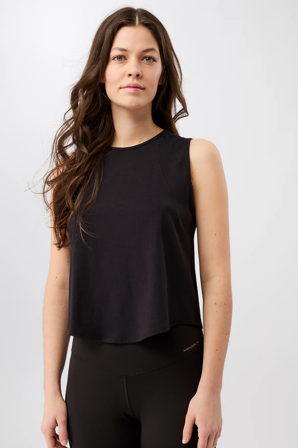 Cropped Tank Top - Black - Image 3