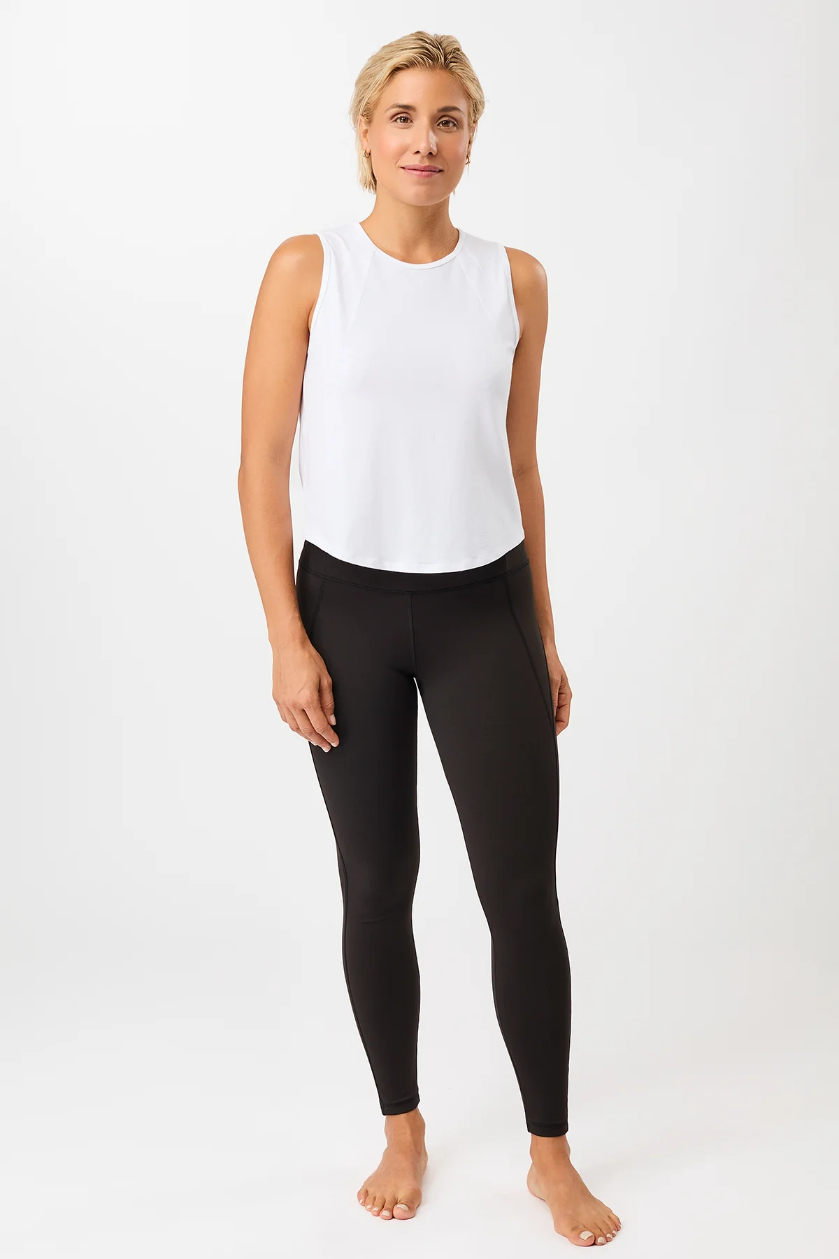 Cropped Tank Top - White - Image 4